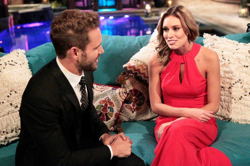 Nick Viall and Hailey Merkt on The Bachelor.